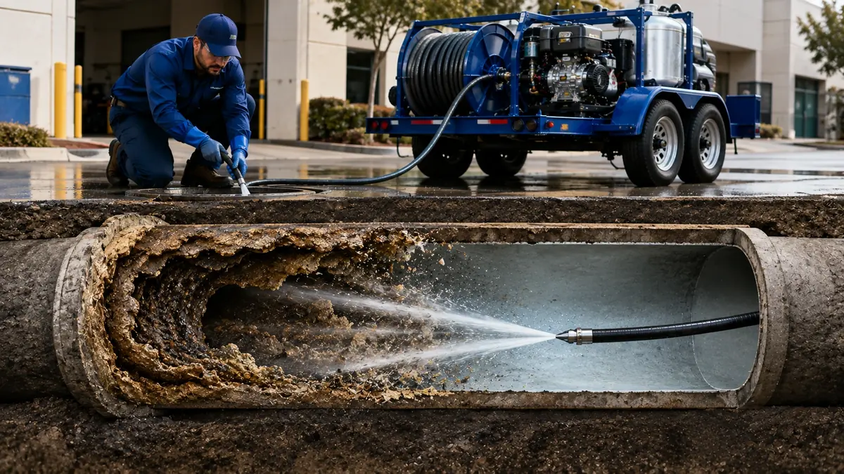 Sewer Pipe Descaling in Friant
