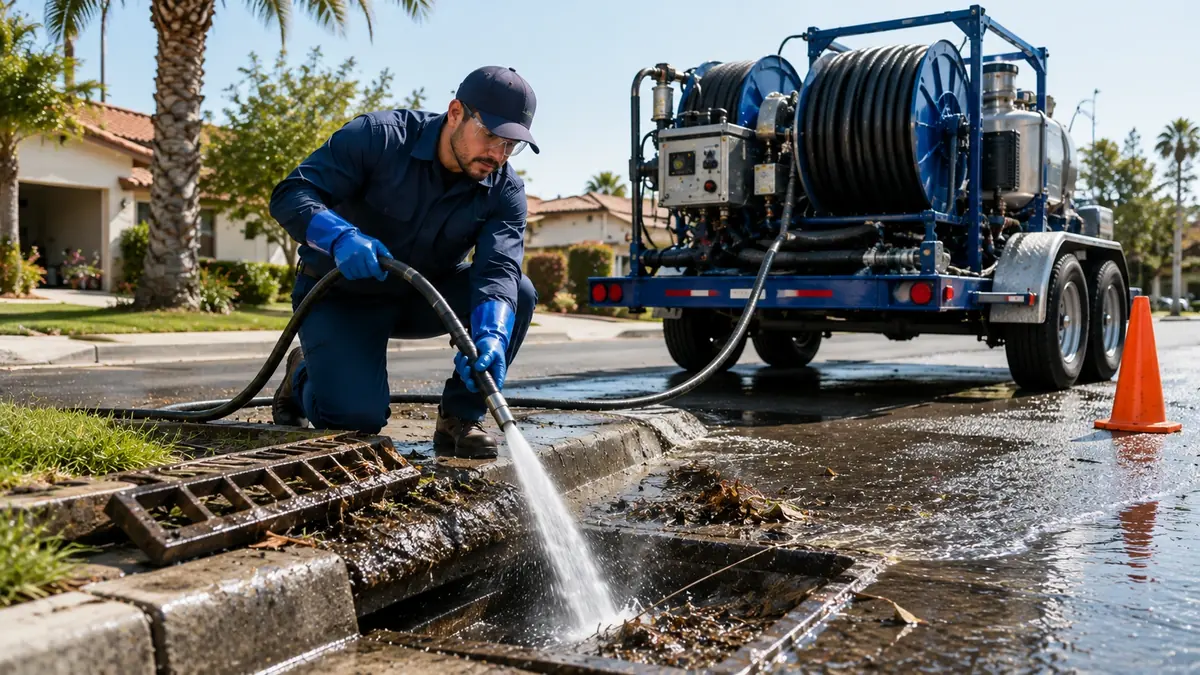 Storm Drain Hydro Jet Cleaning in Friant